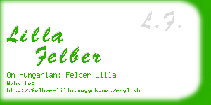 lilla felber business card